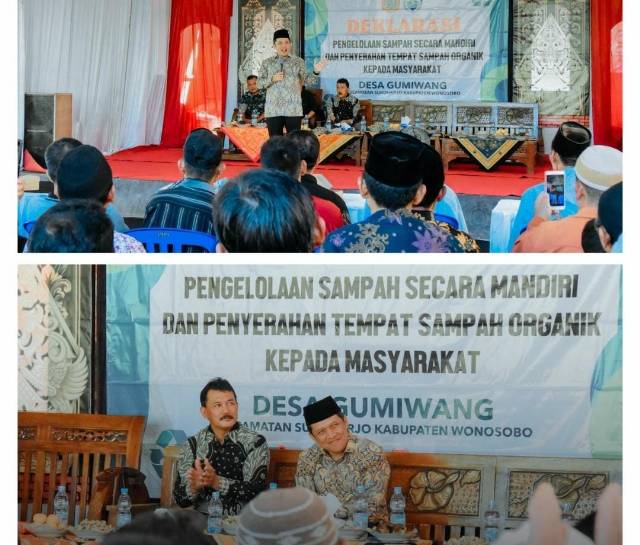 KECAMATAN SUKOHARJO TURUT SERTA DALAM DEKLARASI PENGELOLAAN SAMPAH MANDIRI DESA GUMIWANG